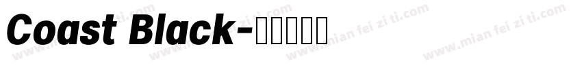 Coast Black字体转换